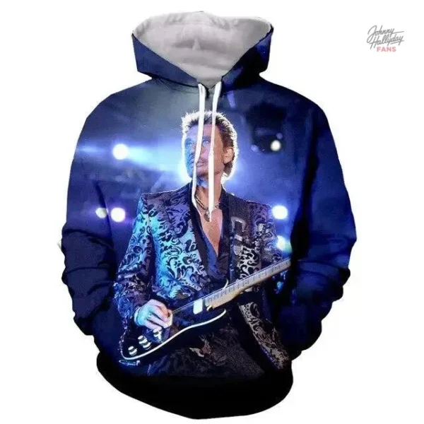 Sweat-shirt à capuche Johnny Hallyday modèle 6