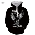Sweat-shirt à capuche Johnny Hallyday modèle 7