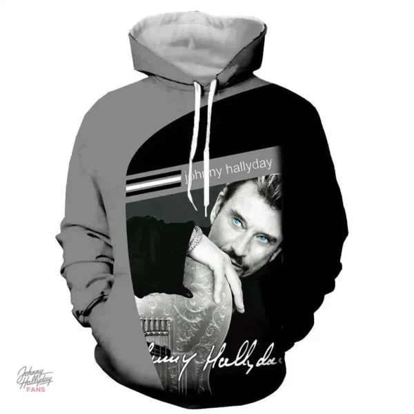 Sweat-shirt à capuche Johnny Hallyday modèle 8
