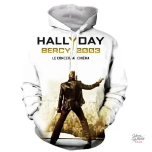 Sweat-shirt à capuche Johnny Hallyday modèle 9