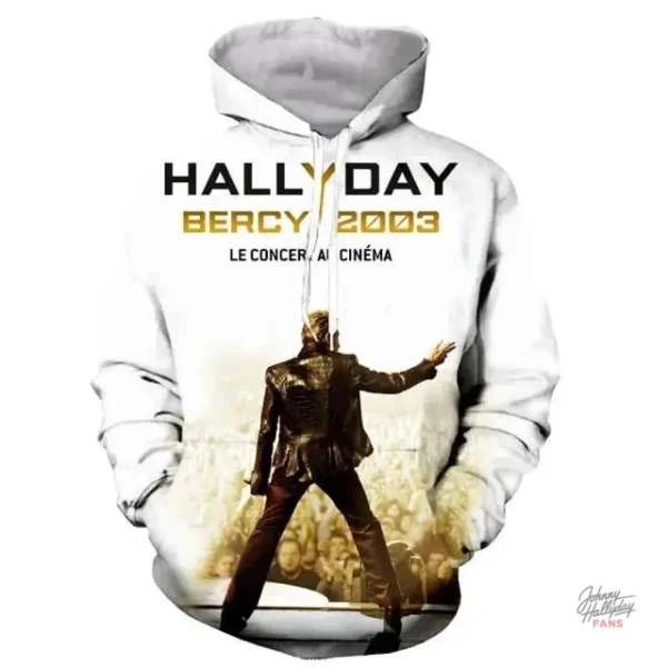 Sweat-shirt à capuche Johnny Hallyday modèle 9