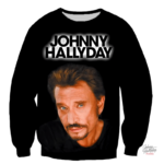 Sweat-shirt Johnny Hallyday modèle 10 en style classique
