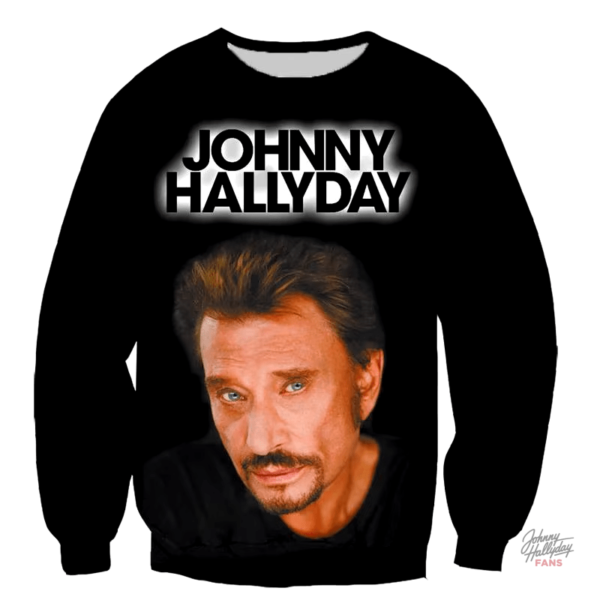 Sweat-shirt Johnny Hallyday modèle 10 en style classique