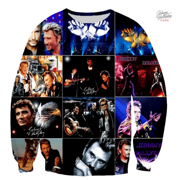 Sweat-shirt Johnny Hallyday modèle 17 en style décontracté