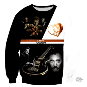Sweat-shirt Johnny Hallyday modèle 5 en style vintage