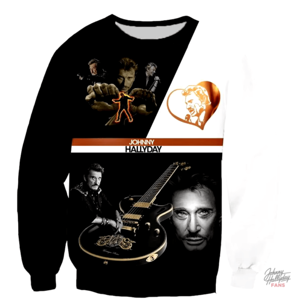 Sweat-shirt Johnny Hallyday modèle 5 en style vintage