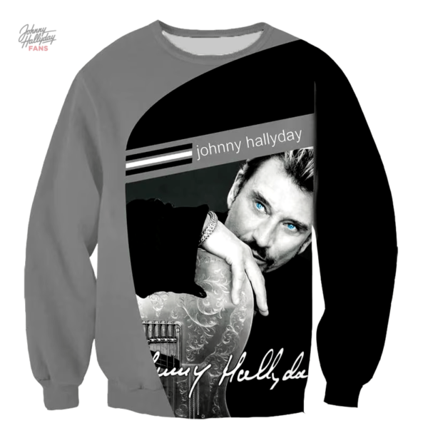 Sweat-shirt Johnny Hallyday modèle 8 en style moderne