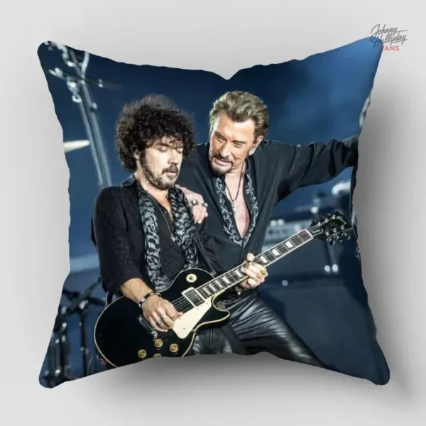 Taie d'oreiller Johnny Hallyday, motif emblématique