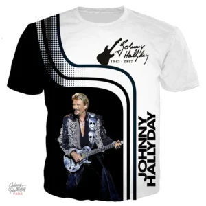 Tee-shirt Johnny Hallyday modèle 12 en coton