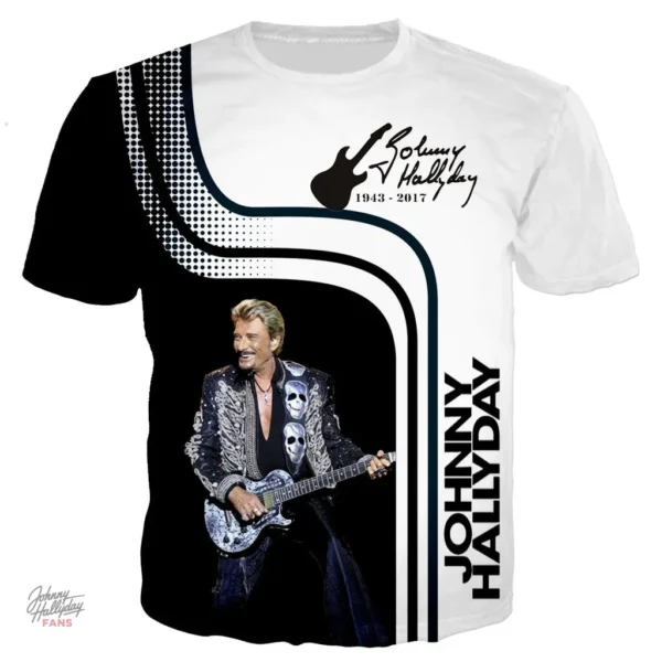 Tee-shirt Johnny Hallyday modèle 12 en coton