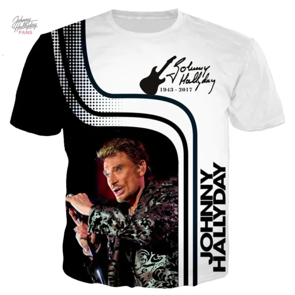 Tee-shirt Johnny Hallyday modèle 18 en édition limitée