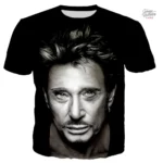 Tee-shirt Johnny Hallyday modèle 25 en design moderne
