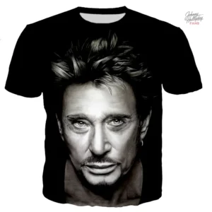 Tee-shirt Johnny Hallyday modèle 25 en design moderne