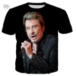 Tee-shirt Johnny Hallyday modèle 35 en coton confortable