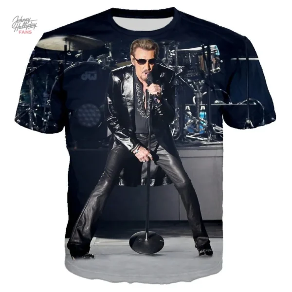 Tee-shirt Johnny Hallyday modèle 40 en coton