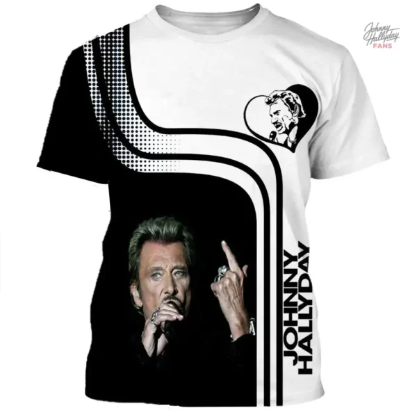 Tee-shirt Johnny Hallyday modèle 49 en coton