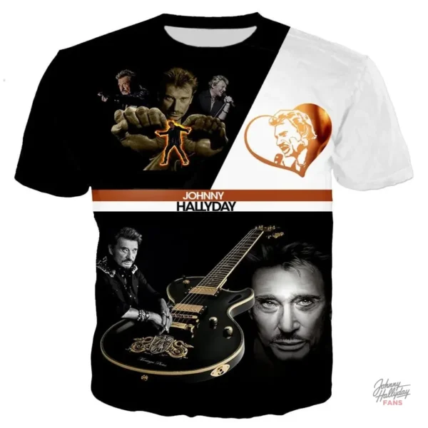 Tee-shirt Johnny Hallyday modèle 8 en édition limitée