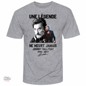Tee-shirt Johnny Hallyday disponible en cinq couleurs