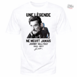 Tee-shirt hommage à Johnny Hallyday en plusieurs teintes