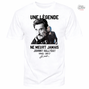 Tee-shirt hommage à Johnny Hallyday en plusieurs teintes