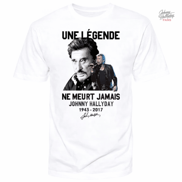 Tee-shirt hommage à Johnny Hallyday en plusieurs teintes